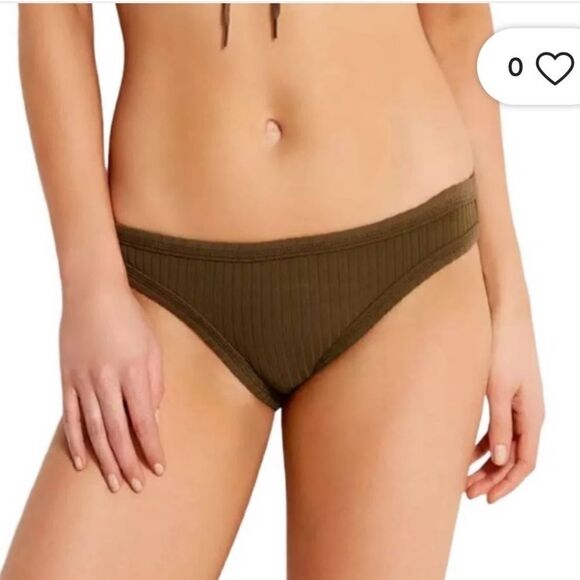 NWT Seafolly Inka Ribbed Hipster Swim Bottom - Picture 1 of 5